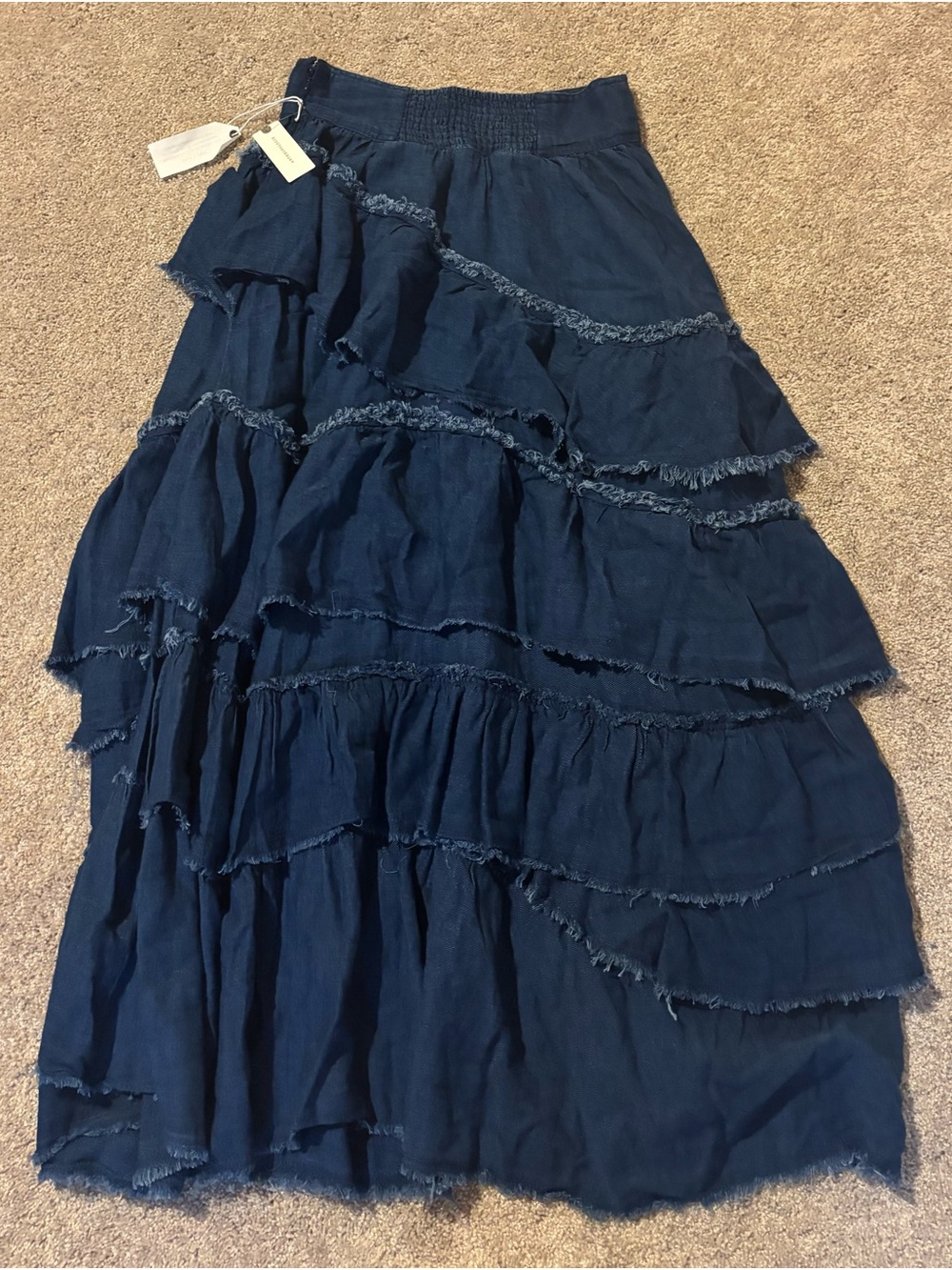Pilcro Denim Tiered Ruffle Maxi Skirt - Picture 9 of 10